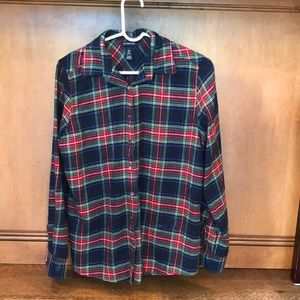 Multicolored Lands’ End Flannel